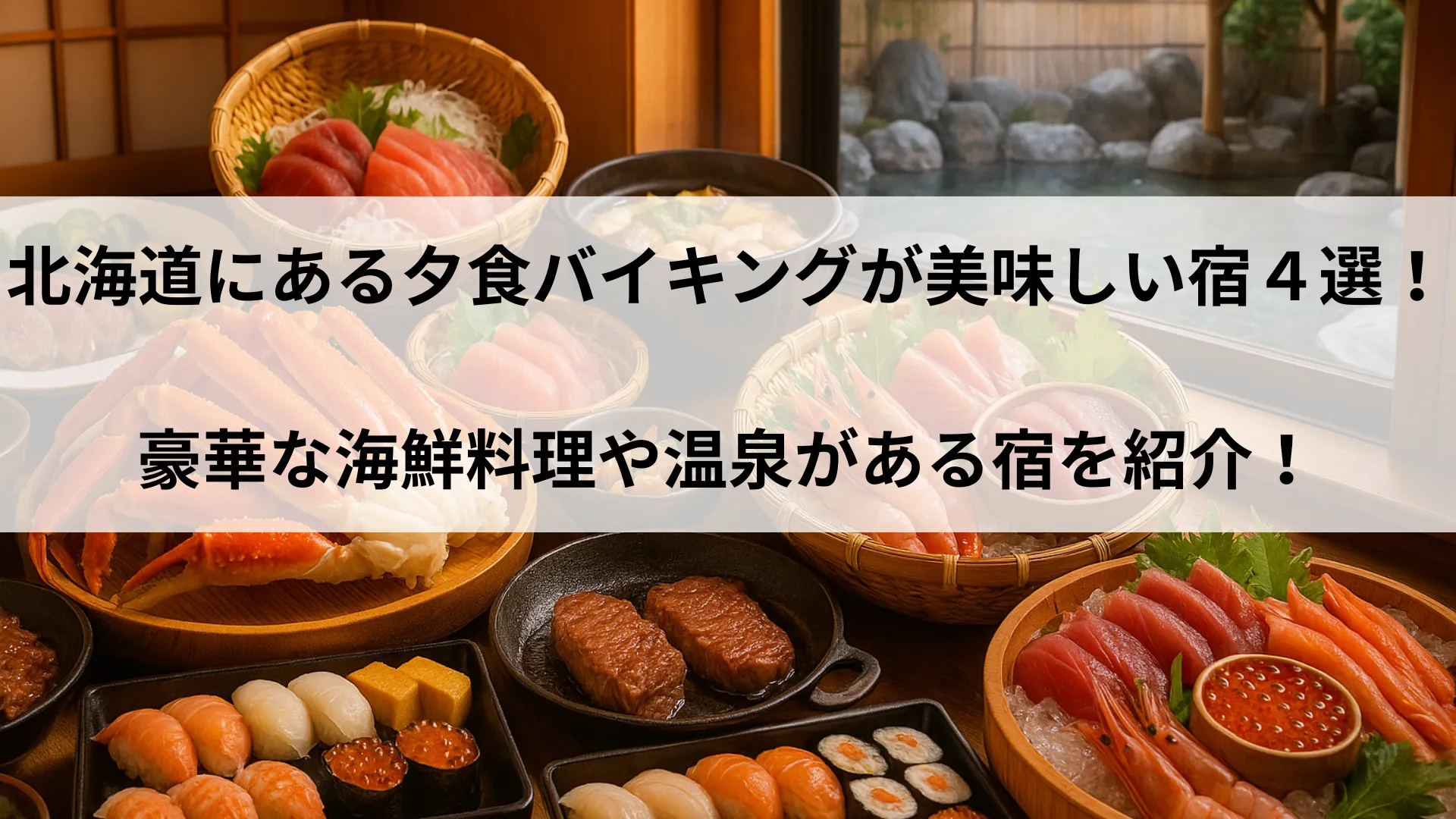 夕食バイキングが美味しい宿 北海道